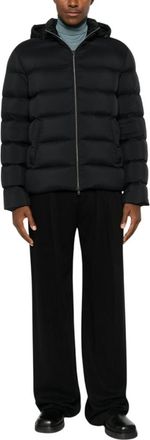 Herno Black Quilted Hood Jacket