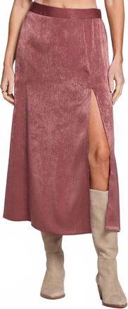 Saltwater Luxe Narissa Midi Skirt In Sangria