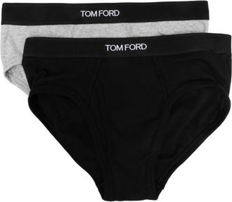 Tom Ford Set van twee slips - Heren - Onderbroek - Zwart - XL - Katoen - Ondergoed