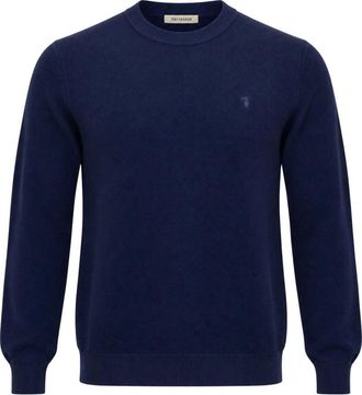 Trussardi Maglia Pullover - Knitwear - Hombre - Azul - 3XL