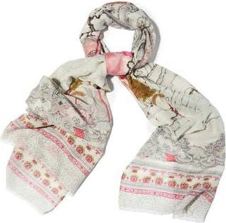 Saachi Birds & Filigree Print Scarf in Ivory at Nordstrom Rack