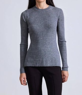 Apiece Apart Fine Gauge Second Skin Tee In Grey