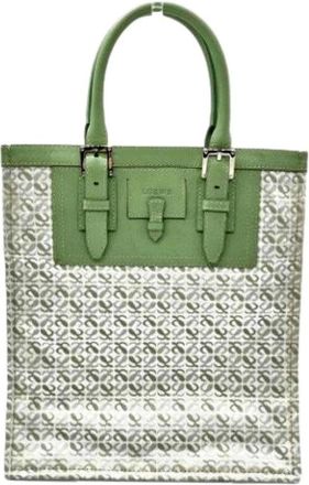 Loewe Pre-owned Handbags, female, Green, Size: ONE SIZE Pre-owned Canvas handbags