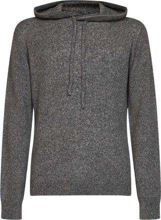 Roberto Collina Hoodies & sweatvesten, Heren, Grijs, M, Cappuccio Ml Swg