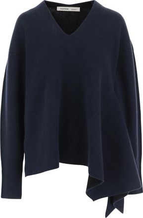 Carven Cashmere Trui met Asymmetrische Zoom - Dames - Cashmere truien - Blauw - S - Denim - Truien & Vesten