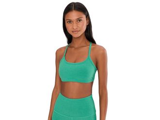 Beyond Yoga Spacedye Slim Racerback Medium Support Bra Womens Lingerie Bright Emerald Heather : XL, Polyester/Elastane