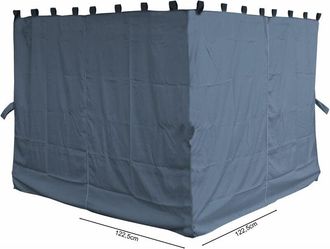 Quick-Star 4 Seitenteile F&uuml;r Pavillon Paris 3x3m Seitenwand Platingrau
