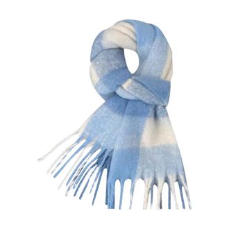 Generic Womens Super Soft Outdoor Fashion Casual Versatile Atmosphere Warm Winter Scarf Winter Circle Loop Scarves (Light Blue, One Size)