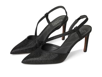 Franco Sarto Peyton Strappy Sandals Womens Shoes Black Textured : 9.5 M, Textile