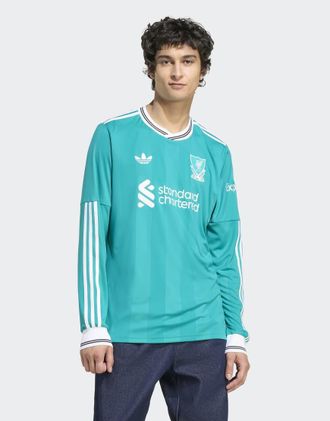 adidas Liverpool FC 25/26 - Terza maglia a maniche lunghe verde