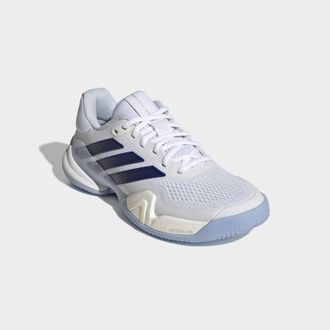 adidas Tennisschuh ADIDAS PERFORMANCE BARRICADE 14 CLAY, Gr. 38,5, cloud wei&szlig;, cyber metallic, dunkelblau, Synthetik, Textil, Schuhe Tennisschuh, Sandplatzsc