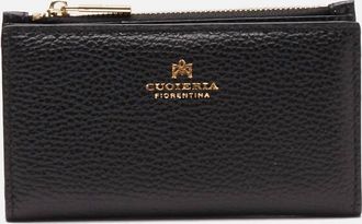 Cuoieria Fiorentina Womens Vertical Card Holder In Nero