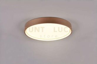 Trio Leuchten Doha plafoniera led 29W 3260lm, 2300+3000+4000K con bordo metallo caffe illuminato e regolazione temperatura di colore led d. 45CM