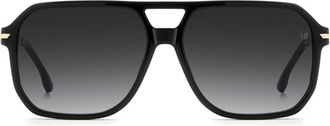 Victoria Beckham Sunglasses Vb 1002/S 8079 O Black/Dark Gray Women