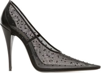 Saint Laurent Anja pumps met stras - Zwart