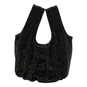Twentyfourhaitch Dames, Tassen, Zwart, Maat: ONE Size Satijn