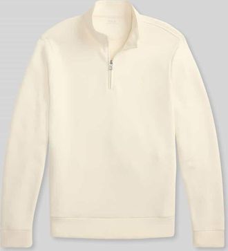 Polo Ralph Lauren Regular Fit Troyer aus Baumwoll-Mix in Offwhite, Gr&ouml;&szlig;e XXL