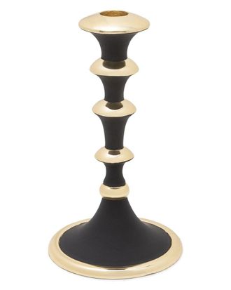 Alice Pazkus 12.25In Black And Gold Candlestick