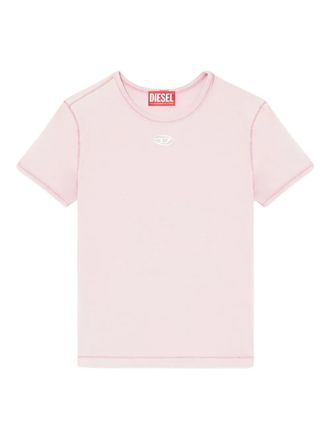 Diesel T-shirt met logo en ronde hals - Roze