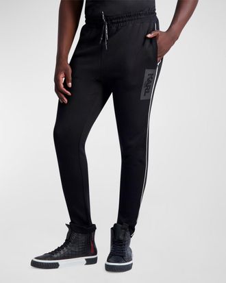 Karl Lagerfeld Men & apos;s Logo Side Piping Track Pants