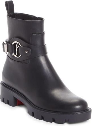 Christian Louboutin Dianouchette Lug Sole Bootie in Black at Nordstrom, Size 10.5Us