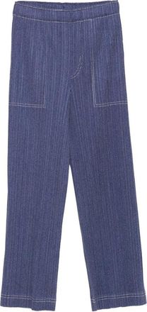 Pleats Please Issey Miyake Pantaloni Blu-Donna