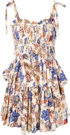 Ulla Johnson Bailey ruffled minidress - women - Cotton - 8 - Neutrals
