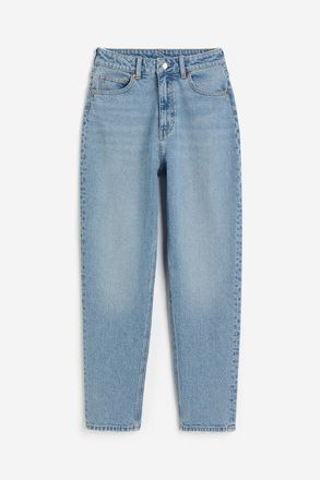 H&M Mom Slim Fit High Waist Ankle Jeans - Blue
