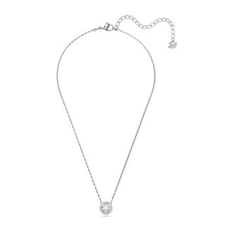 Swarovski Accessoires, Dames, Grijs, ONE Size, Damesketting Ronde Slijpvorm Wit UNA 5286137