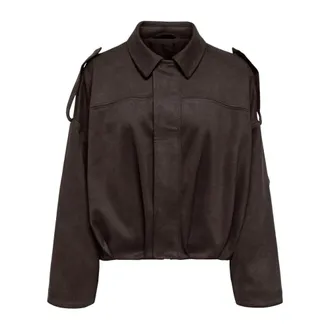 Only Only, Jassen, Dames, Bruin, L, Su&egrave;de, Moon Stina Faux Suede Bomber