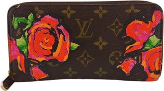 Louis Vuitton Brown Leather Long Wallet (Bi-Fold) (Pre-Owned)