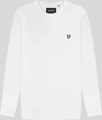 Lyle & Scott Lyle And Scott Mens Long Sleeve Cotton T-Shirt - White - Size: 48/Regular