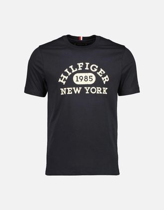 Tommy Hilfiger Mens Monotype Collegiate T-Shirt - Blue/Black - Size: 36