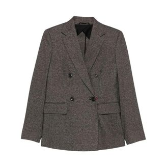 Max Mara Cresta Double-Breasted Blazer - Dames - Jassen - Bruin - Maat: S Katoen