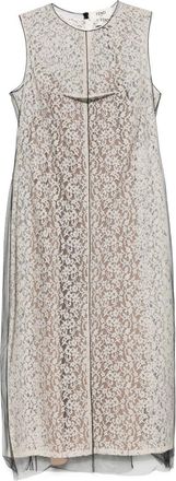 Fendi Lace Midi Dress - Womens - Silk/Polyamide/Cotton