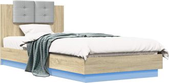 vidaXL Estructura De Cama Con Led Roble Sonoma 80 X 200 Cm Vidaxl