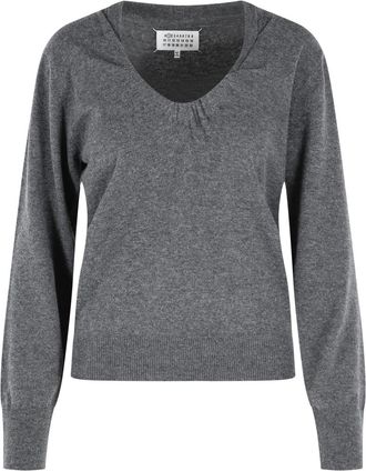 Maison Margiela Twist Grey Virgin Wool Sweater