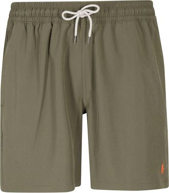 Polo Ralph Lauren Traveler Mid Trunk - Heren - Strandmode - Groen - S - Polyester - Badmode