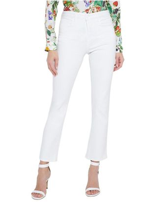 L'agence LAgence Tati Blanc Coated Bootcut Jean