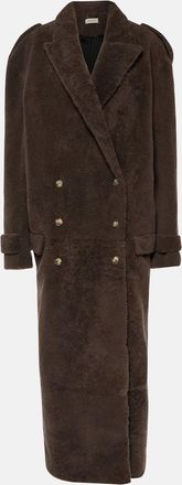 The Mannei Rutul oversized faux fur-trimmed coat