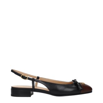 Valentino Garavani Ballerinas Damen Leder Schwarz/Braun