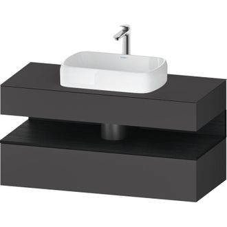 Duravit Duravit - Qatego Consola Mueble Bajo Lavabo, 1 Extra&iacute;ble, 1 Caj&oacute;n