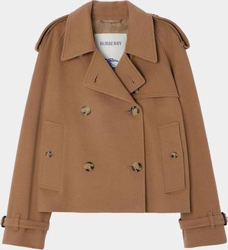 Burberry Mayfair Cropped Cashmere Trench Jacket