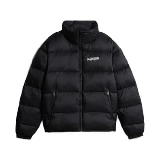 Napapijri Winter Jackets, male, Black, L, Short Quilted Winter Jacket Black
