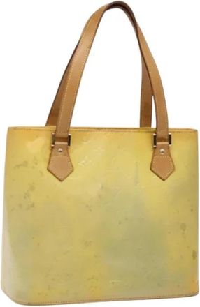 Louis Vuitton Tweedehands leren Louis Vuitton tassen - Dames - Vintage Shopper - Geel - ONE Size - Leer - Vintage