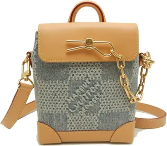 Louis Vuitton Blue Cotton Canvas Cuir Ombre Leather Shoulder Bag (Pre-Owned)