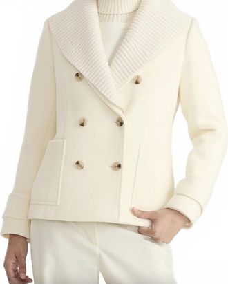 Mackage Danielle Double-Breasted Coat In Cream