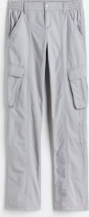 H&M Cargohose aus Canvas - Hellgrau