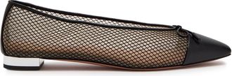 Aquazzura Aquazzura Gioia Mesh and Leather Ballet Flats - Black - 36 (IT36 / UK3)