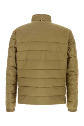 HUGO BOSS Quilted Polyester Padded Down Jacket - Beige